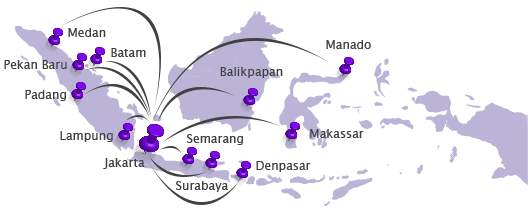 Indonesia office map